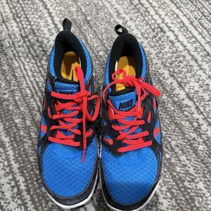 Nike Free Run 2 Black Blue Gold White DX1788-001 GS 7Y Boys Girls Women